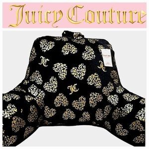 Juicy Couture Home JC Leopord Heart Plush Bed Rest w/Phone Pocket